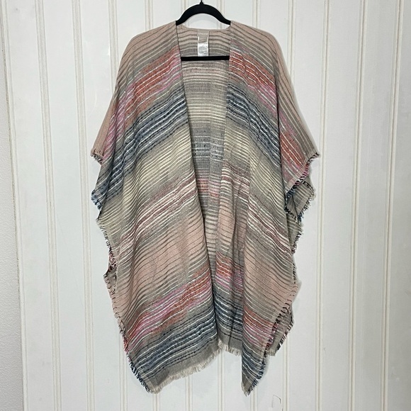 Chicos Ruana Multi-Color Woven Wrap 062 - Picture 11 of 11